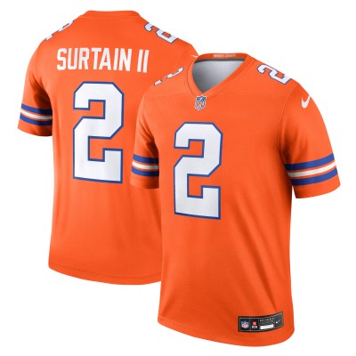 Denver Broncos Patrick Surtain II Nike Orange Legend Player Performance Top