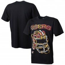 San Francisco 49ers Distortedd Black LEADERS T-Shirt San Francisco 49ers Distortedd Black LEADERS T-Shirt