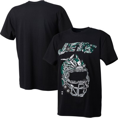 New York Jets Distortedd Black LEADERS T-Shirt