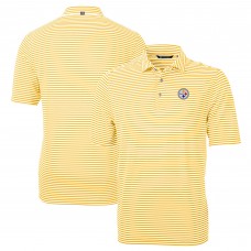 Pittsburgh Steelers Cutter & Buck Gold Virtue Eco Pique Stripe Recycled Polo