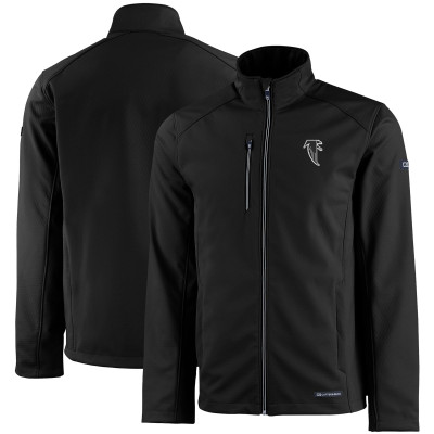 Куртка Atlanta Falcons Cutter & Buck Black Evoke Eco Softshell Recycled Full-Zip