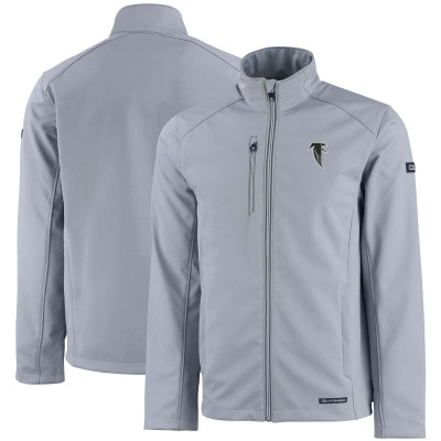 Куртка Atlanta Falcons Cutter & Buck Gray Evoke Eco Softshell Recycled Full-Zip