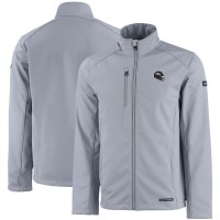 Denver Broncos Cutter & Buck Gray Evoke Eco Softshell Recycled Full-Zip Jacket