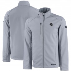 Denver Broncos Cutter & Buck Gray Evoke Eco Softshell Recycled Full-Zip Jacket