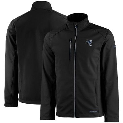 Indianapolis Colts Cutter & Buck Black Evoke Eco Softshell Recycled Full-Zip Jacket