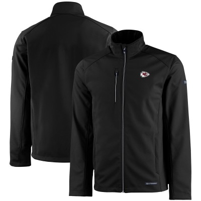 Кофта на молнии Kansas City Chiefs Cutter & Buck Evoke Eco Softshell Recycled - Black