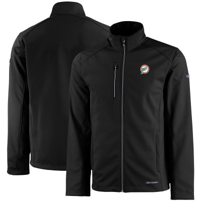 Кофта на молнии Miami Dolphins Cutter & Buck Evoke Eco Softshell Recycled - Black