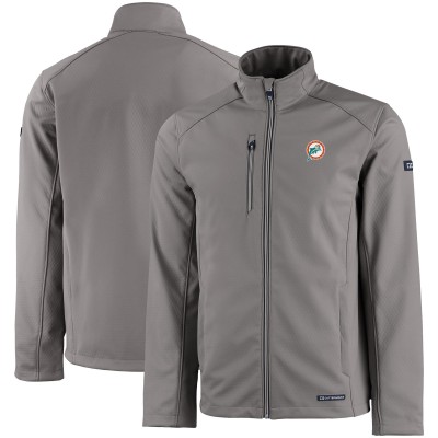 Кофта на молнии Miami Dolphins Cutter & Buck Evoke Eco Softshell Recycled - Gray
