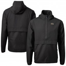Куртка на короткой молнии Baltimore Ravens Cutter & Buck Charter Eco Recycled Anorak - Black