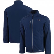 New England Patriots Cutter & Buck Navy Evoke Eco Softshell Recycled Full-Zip Jacket