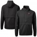 Cincinnati Bengals Cutter & Buck Black Charter Eco Recycled Anorak Half-Zip Jacket