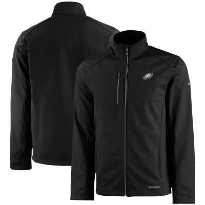 Кофта на молнии Philadelphia Eagles Cutter & Buck Evoke Eco Softshell Recycled - Black