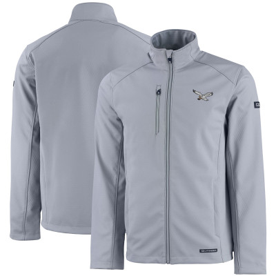 Кофта на молнии Philadelphia Eagles Cutter & Buck Evoke Eco Softshell Recycled - Gray