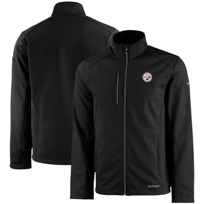 Кофта на молнии Pittsburgh Steelers Cutter & Buck Evoke Eco Softshell Recycled - Black