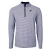 Пуловер Carolina Panthers Cutter & Buck Navy/White Virtue Eco Pique Micro Stripe Recycled Top