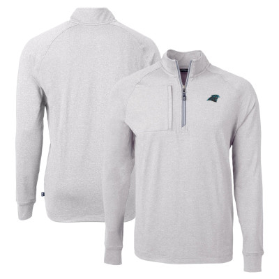 Пуловер Carolina Panthers Cutter & Buck Heather Gray Adapt Eco Knit Top