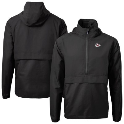Куртка на короткой молнии Kansas City Chiefs Cutter & Buck Charter Eco Recycled Anorak - Black