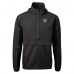 Las Vegas Raiders Cutter & Buck Black Charter Eco Recycled Anorak Half-Zip Jacket