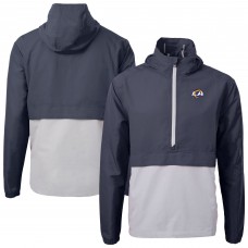 Los Angeles Rams Cutter & Buck Charter Eco Recycled Anorak Half-Zip Jacket - Blue