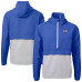 Los Angeles Rams Cutter & Buck Charter Eco Recycled Anorak Half-Zip Jacket - Blue