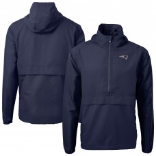 New England Patriots Cutter & Buck Blue Charter Eco Recycled Anorak Half-Zip Jacket