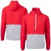 New England Patriots Cutter & Buck Red Charter Eco Recycled Anorak Half-Zip Jacket