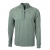 Green Bay Packers Cutter & Buck Heather Green Adapt Eco Knit Quarter-Zip Pullover Top