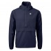 New York Giants Cutter & Buck Blue Charter Eco Recycled Anorak Half-Zip Jacket