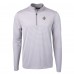New Orleans Saints Cutter & Buck Gray/White Virtue Eco Pique Micro Stripe Recycled Quarter-Zip Pullover Top