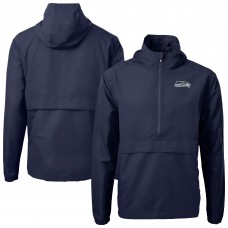 Seattle Seahawks Cutter & Buck Navy Charter Eco Recycled Anorak Half-Zip Jacket