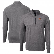 Кофта на короткой молнии Washington Commanders Cutter & Buck  Adapt Eco Knit - Heather Black