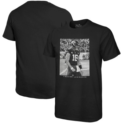 Футболка Trevor Lawrence Jacksonville Jaguars Majestic Threads Oversized Player Image - Black