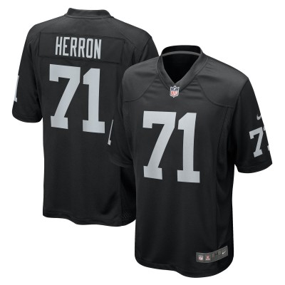 Игровая джерси Justin Herron Las Vegas Raiders Nike Team Game -  Black