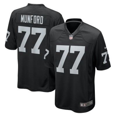 Игровая джерси Thayer Munford Jr. Las Vegas Raiders Nike Team Game -  Black