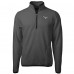 Кофта на короткой молнии Philadelphia Eagles Cutter & Buck Throwback Cascade Eco Sherpa Fleece- Gray/Black