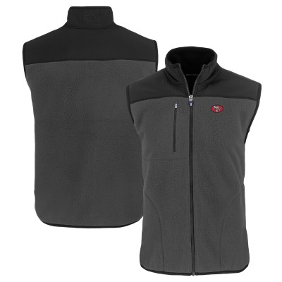 Жилетка San Francisco 49ers Cutter & Buck Throwback Cascade Eco Sherpa Fleece - Gray