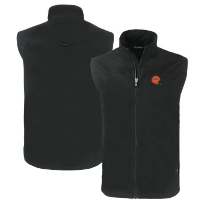 Жилетка на молнии Cincinnati Bengals Cutter & Buck Throwback Charter Eco Recycled - Black