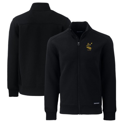 Pittsburgh Steelers Cutter & Buck Black Throwback Roam Eco Recycled Full-Zip Jacket