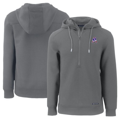 Кофта на короткой молнии New England Patriots Cutter & Buck Throwback Roam Eco Recycled - Gray