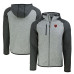 Толстовка Chicago Bears Cutter & Buck Heather Gray/Heather Charcoal Throwback Mainsail Sweater-Knit Full-Zip