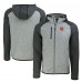 Толстовка на молнии Cincinnati Bengals Cutter & Buck Throwback Mainsail Sweater-Knit - Heather Gray/Heather Charcoal