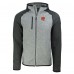 Толстовка на молнии Cincinnati Bengals Cutter & Buck Throwback Mainsail Sweater-Knit - Heather Gray/Heather Charcoal