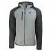 Indianapolis Colts Cutter & Buck Heather Gray/Heather Charcoal Throwback Mainsail Sweater-Knit Full-Zip Hoodie