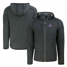 Толстовка на молнии New England Patriots Cutter & Buck Throwback Mainsail Sweater-Knit - Heather Charcoal