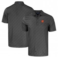 Поло Cincinnati Bengals Cutter & Buck Throwback Pike Eco Pebble Print Stretch Recycled - Black