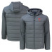 Denver Broncos Cutter & Buck Gray Throwback Evoke Hybrid Eco Softshell Recycled Full-Zip Hoodie Jacket Denver Broncos Cutter & Buck Gray Throwback Evoke Hybrid Eco Softshell Recycled Full-Zip Hoodie Jacket