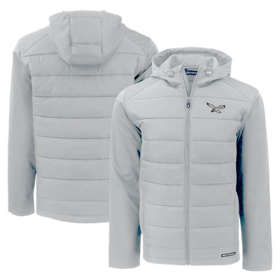 Куртка Philadelphia Eagles Cutter & Buck Throwback Evoke Hybrid Eco Softshell Recycled - Gray