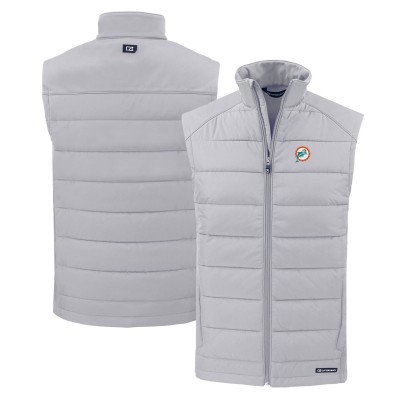 Жилетка Miami Dolphins Cutter & Buck Throwback Evoke Hybrid Eco Softshell Recycled - Gray