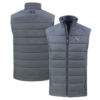 Жилетка Philadelphia Eagles Cutter & Buck Throwback Evoke Hybrid Eco Softshell Recycled - Gray