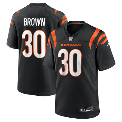 Джерси Cincinnati Bengals Chase Brown Nike Black Team Game